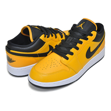 NIKE AIR JORDAN 1 LOW (GS) university gold/black-white 553560-700画像