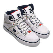 DC SHOES PURE HIGH-TOP WC TX SE WHITE/NAVY/RED DM212001-WNR画像