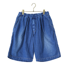 GOLD 10oz. COTTON/LINEN DENIM EASY WIDE SHORTS 21A-GL52254H画像