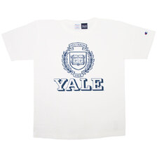 Champion MADE IN USA T1011 US T-SHIRT YALE UNIVERSITY WHITE×NAVY C5-T303-013画像