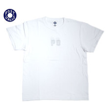 POST OVERALLS #3007 PO LOGO TEE white x silver画像