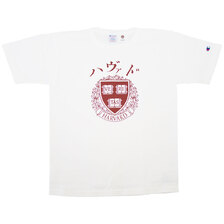 Champion MADE IN USA T1011 US T-SHIRT HARVARD UNIVERSITY WHITE×RED C5-T302-8WR画像