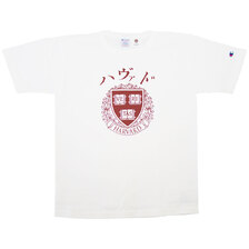 Champion MADE IN USA T1011 US T-SHIRT HARVARD UNIVERSITY WHITE&times;RED C5-T302-8WR画像