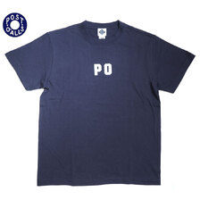 POST OVERALLS #3007 PO LOGO TEE indigo x white画像