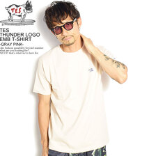 The Endless Summer TES THUNDER LOGO EMB T-SHIRT -GRAY PINK- FH-1574345画像