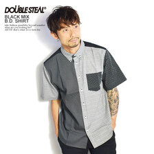 DOUBLE STEAL BLACK MIX B.D. SHIRT 793-35211画像