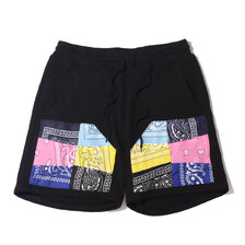 atmos REMAKE BANDANA SWEAT SHORT B BLACK MAT21-S126画像