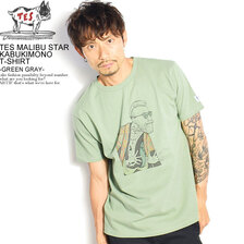 The Endless Summer TES MALIBU STAR KABUKIMONO T-SHIRT -GREEN GRAY- FH-1574353画像