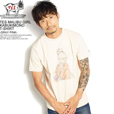 The Endless Summer TES MALIBU GIRL KABUKIMONO T-SHIRT -GRAY PINK- FH-1574354画像