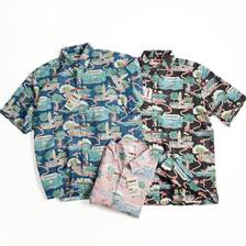 reyn spooner &times; PEANUTS SURFIN' SNOOPY BUTTON FRONT M532012521/125-5320画像