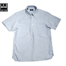 IKE BEHAR #1304SB S/S B.D. PULL OVER OXFORD SHIRTS blue画像