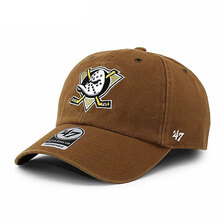 '47 Brand &times; Carhartt ANAHEIM MIGHTY DUCKS CLEAN UP CAP BROWN HQ-LANSD125DVS-BWB画像