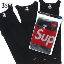 Supreme &times; Hanes 21SS Tagless Tank Tops (3 Pack) BLACK画像