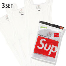 Supreme &times; Hanes 21SS Tagless Tank Tops (3 Pack) WHITE画像