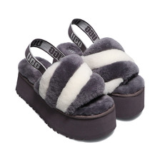 UGG Disco Stripe Slide SHADE / WHITE COMBO 1120875-SWCM画像
