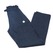 POST OVERALLS #1301 10oz BLUE DENIM ARMY PANTS ingido画像
