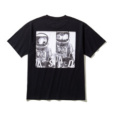 SOLID ASTRONAUT BACK PRINT T-SHIRT BLACK SA-0118画像