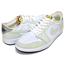 NIKE AIR JORDAN 1 LOW OG white/black-ghost green DM7837-103画像