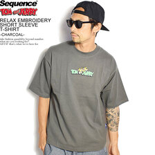 Sequence by B-ONE-SOUL TOM and JERRY RELAX EMBROIDERY SHORT SLEEVE T-SHIRT -CHARCOAL- T-1570929画像