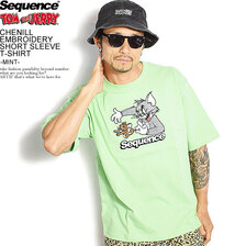 Sequence by B-ONE-SOUL TOM and JERRY CHENILL EMBROIDERY SHORT SLEEVE T-SHIRT -MINT- T-1570930画像