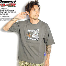 Sequence by B-ONE-SOUL TOM and JERRY CHENILL EMBROIDERY SHORT SLEEVE T-SHIRT -CHARCOAL- T-1570930画像