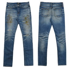 666 ダメージストレッチスリムジーンズ SOP0041画像