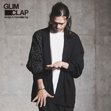 GLIMCLAP Asymmetry pattern collar-less sweater cardigan 11-011-GLA-CB画像