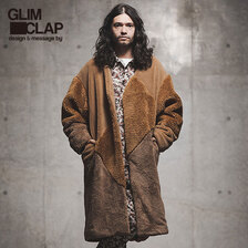 GLIMCLAP Shaggy material patchwork design coat 11-010-GLA-CB画像