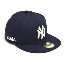 NEW ERA &times; MoMA NEW YORK YANKEES 59FIFTY FITTED CAP AVY / GREEN UNDERVISOR 125138画像