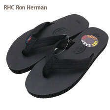 RHC Ron Herman &times; HURLEY &times; RAINBOW SANDALS Single Rubber Sandals BLACK画像