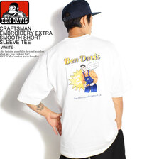 BEN DAVIS CRAFTSMAN EMBROIDERY EXTRA SMOOTH SHORT SLEEVE TEE -WHITE- C-1580039画像