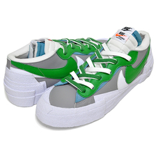 NIKE BLAZER LOW / SACAI medium grey/classic green&times; sacai DD1877-001画像