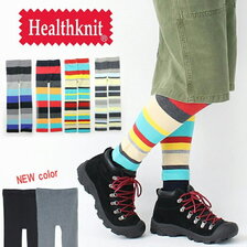 Healthknit 丸レギンス ボーダー6 4204画像