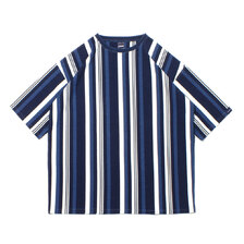 APPLEBUM Indigo Stripe Big Tee NAVY画像