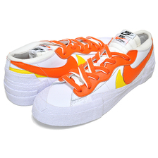 NIKE BLAZER LOW / SACAI white/magma orange-wht DD1877-100画像