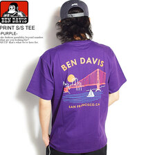 BEN DAVIS PRINT S/S TEE -PURPLE- BDZ1-0004画像