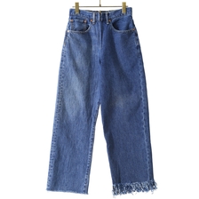 77circa circa make fringe denim pants画像