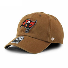 '47 Brand &times; Carhartt TAMPA BAY BUCCANEERS CLEAN UP STRAPBACK CAP BROWN FX-LANSD30DVS-BW画像