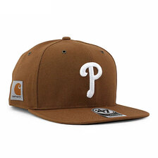 '47 Brand &times; Carhartt PHILADELPHIA PHILLIES SNAPBACK CAP BROWN BX-KMORE119DUP-BW画像