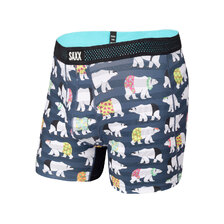 SAXX HOT SHOT BOXER BRIEF FLY NAVY POLARBEAR RESORTWEAR SXBB09F-PBR画像