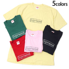 Supreme 21SS KAWS Chalk Logo Tee画像