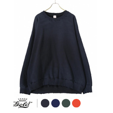 GOLD HEAVY SWEAT BIG CREW NECK DAMAGE AGED MODEL 21B-GL68796画像