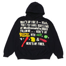 Cactus Jack &times; McDonald's &times; CPFM SCRIPT HOODIE BLACK画像