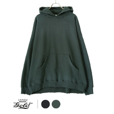 GOLD HEAVY SWEAT BIF HOODIE DAMAGE AGED MODEL 21B-GL68795画像