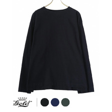 GOLD PEACH BRUSHED COTTON BOAT NECK L/S TEE 21B-GL68799画像