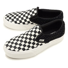 VANS WOVEN CLASSIC SLIP-ON PLATFORM LEATHER/BLANC DE BLANC VN0A5KXB9GY画像