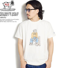 The Endless Summer TES SKATE HOLIC MONKEY T-SHIRT -WHITE- NV-1574368画像