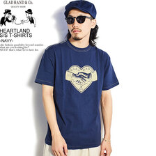 GLAD HAND HEARTLAND - S/S T-SHIRTS -NAVY-画像