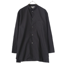 blurhms High Count Chambray Stand-up Collar Washed Shirt画像