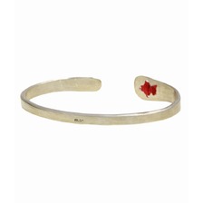 m.a+ stitched cross silver bangle AB11画像